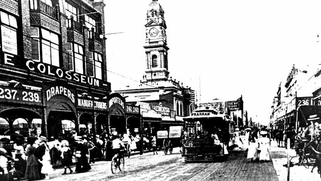 A historical image of Moores Store in Chapel St, Prahran at the turn of the 20th century. Picture: Supplied.