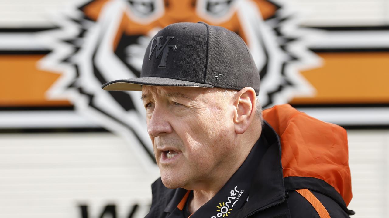 Tim Sheens’ second coming as Tigers coach started on Monday. Picture: Mark Evans/Getty Images