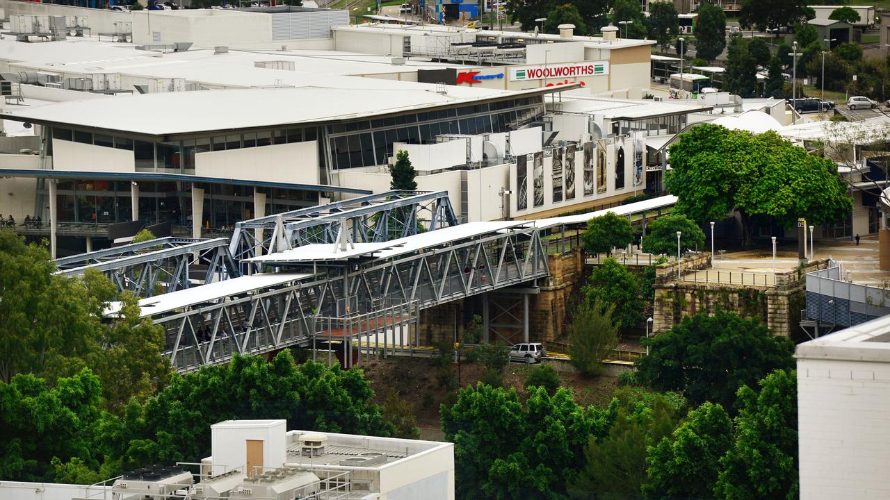 A view from the new Icon Tower building in Ipswich's CBD. Bradfield Bridge and Riverlink Shopping Centre. Photo: David Nielsen / The Queensland Times