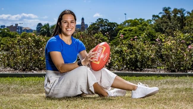 Ally Anderson says the gap is closing on gender inequality in AFL but comments from the public persist. Picture: NIGEL HALLETT