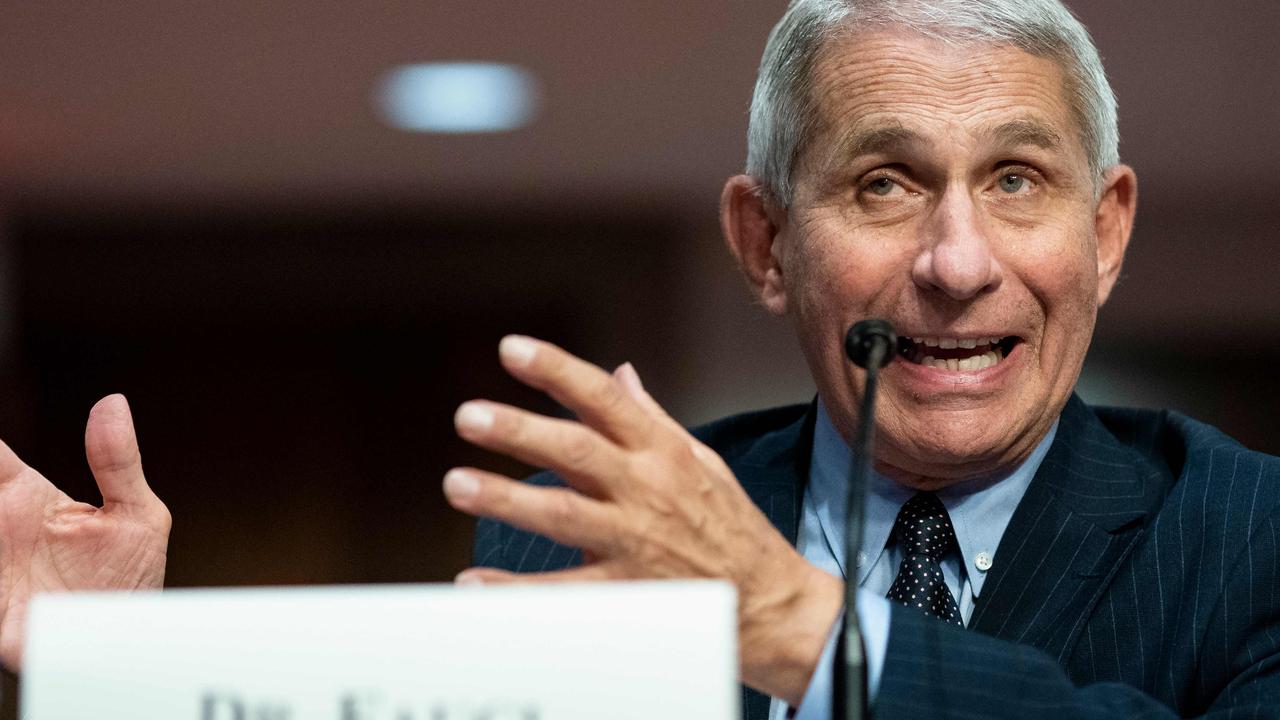 Top disease expert Dr Anthony Fauci has said ‘clearly we are not in control’ and warned new infections in the US could reach 100,000 per day. Picture: Al Drago/AFP