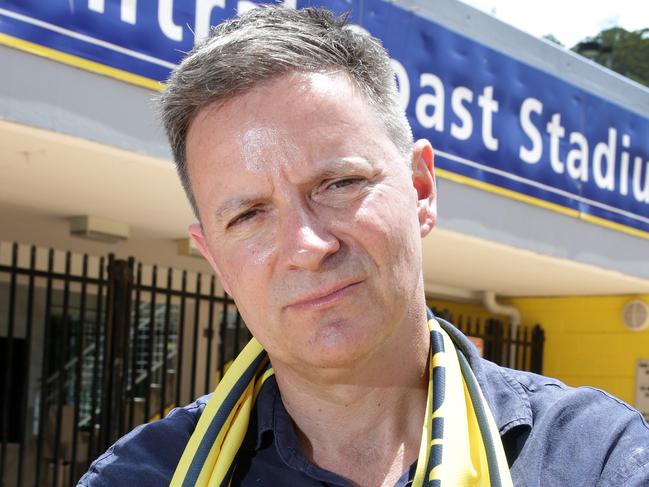 Mariners owner Mike Charlesworth at Central Coast Stadium. Picture by Mark Scott