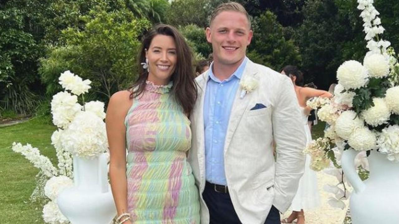 NRL star George Burgess’ wife Joanna took to social media with a cryptic post after he husband was charged with sexual touching. Picture: Supplied/Instagram