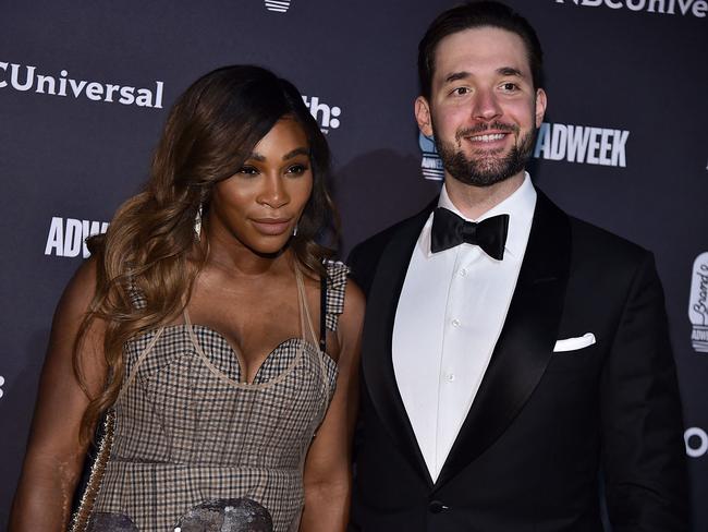 Serena Williams with her husband, Alexis Ohanian, the founder of Reddit and a venture capitalist. Picture: Getty Images/AFP.