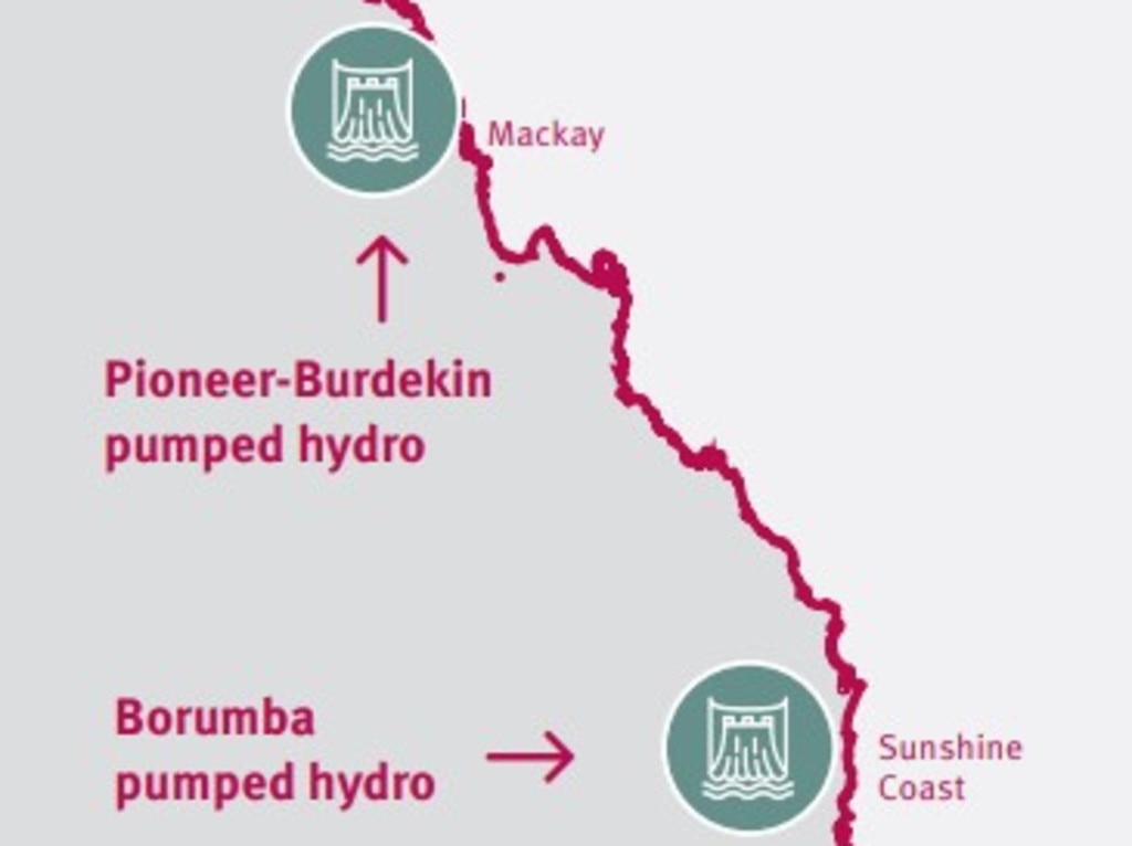 The pumped hydro scheme will be located 70km west of Mackay in the Pioneer Valley. Picture: Queensland Energy and Jobs Plan