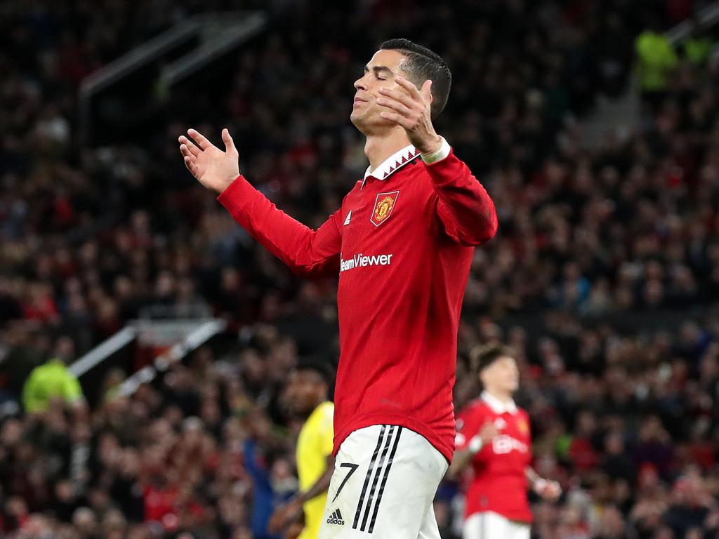 Cristiano Ronaldo of Manchester United in action during the UEFA News  Photo - Getty Images