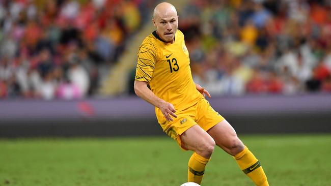 Aaron Mooy in action for the Socceroos against South Korea in November. Picture: AAP 