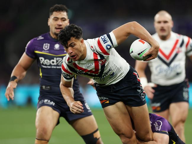 Suaalii finished up his NRL career with a defeat to the Melbourne Storm. Picture: Getty