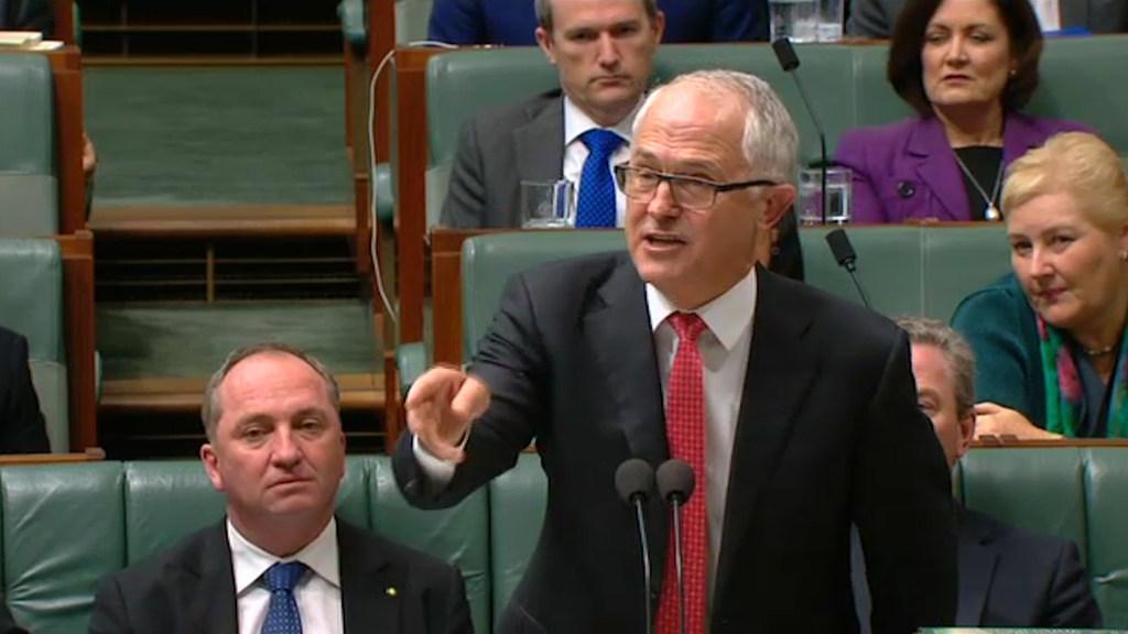 Turnbull slams the opposition for putting a "handbrake" on jobs and growth