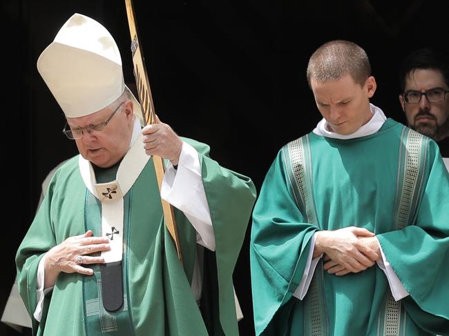 Archbishop Mark Coleridge after the service at St Stephens Cathedral, Brisbane.