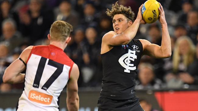 Carlton has been given five night games on Thursday and Friday, with the AFL hopeful the Blues are on the rise. Picture: AAP