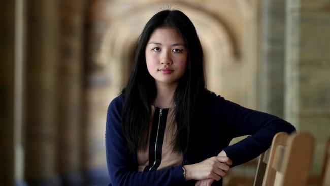 Victorian Liberal Students ­Association president Charlotte Choi says several University of Melbourne students from her union were kicked off campus by security and barred from returning. Picture: David Geraghty