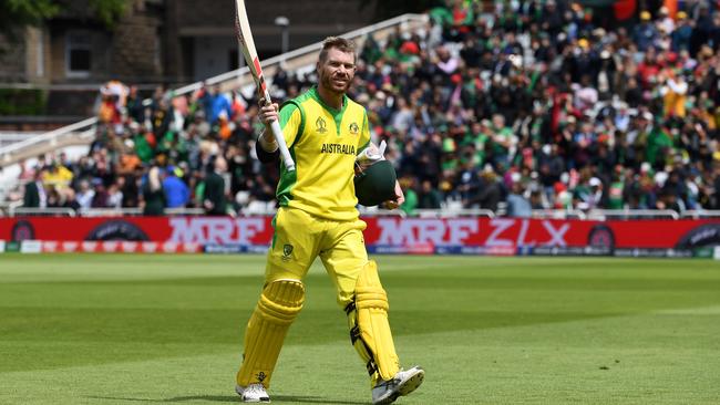 David Warner struck 166 to form the platform for Australia’s victory over Bangladesh.