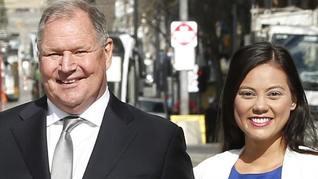 Lord Mayor Robert Doyle with former Team Doyle member Tessa Sullivan. Picture: David Caird