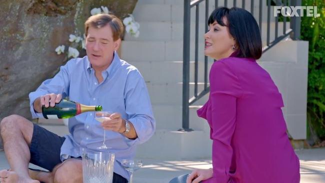 David Oldfield and wife Lisa share a champagne toast in <i>The Real Housewives of Sydney </i>Picture: Foxtel