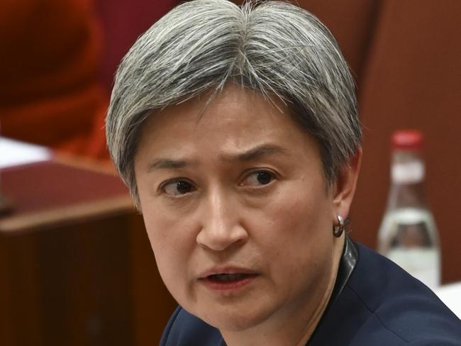 CANBERRA, AUSTRALIA - NewsWire Photos September 27, 2022: Senator Penny Wong during Question Time at Parliament House in Canberra. Picture: NCA NewsWire / Martin Ollman