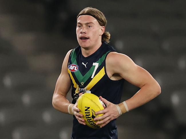 MELBOURNE. 13/05/2023.  AFL. Australian under 18s vs Carlton VFL at Marvel Stadium.  Harley Reid   .  Pic: Michael Klein