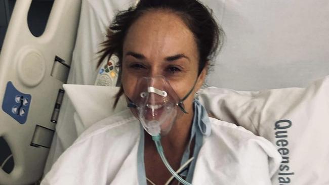 Natasha Bow, sister Sunrise presenter Tamra Bow, in hospital after suffering anaphylaxis from the Covid vaccine. Picture: Tamra Bow