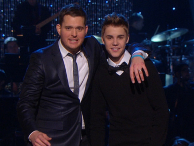 Bublé and Justin Bieber pictured together in 2013.