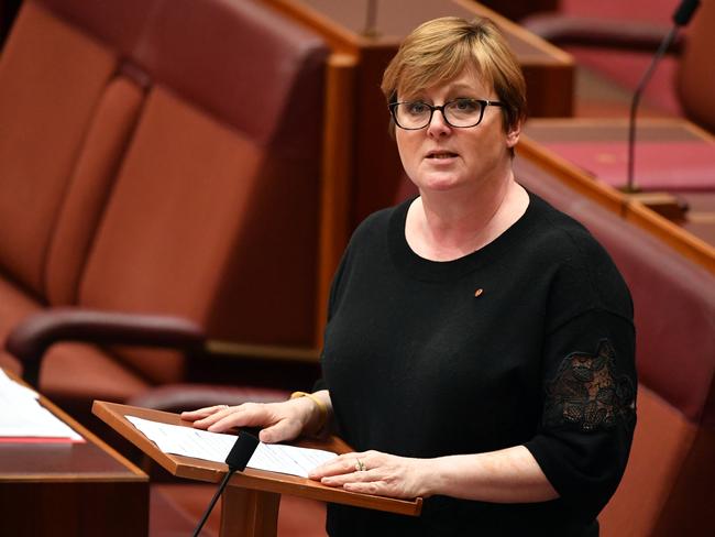 Liberal Senator Linda Reynolds in the Senate chamber at Parliament House in Canberra, Monday, March 26, 2018. (AAP Image/Mick Tsikas) NO ARCHIVING