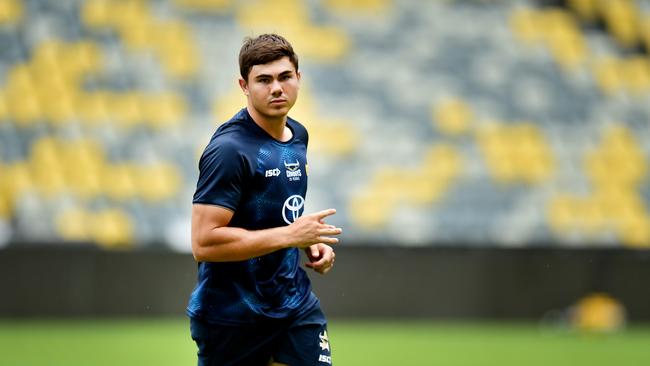 NRL; North Queensland Cowboys training at Queensland Country Bank Stadium. Jake Clifford. Picture: Alix Sweeney