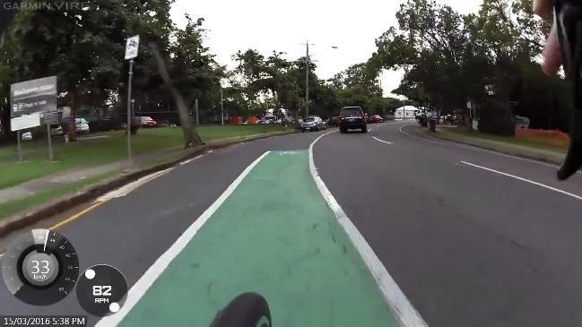 Cyclist near-miss reel