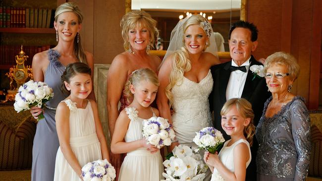 Brynne Gordon and Geoffrey Edelsten during their $3.3 million wedding. Picture: Great Expectations Foundation /Getty