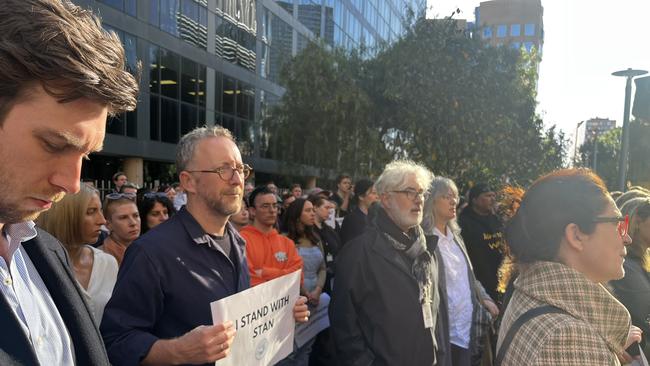 ABC employees protest Grant’s depature. Picture: Tyron Butson/ Twitter