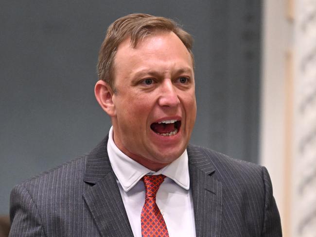 BRISBANE, AUSTRALIA - NewsWire Photos - APRIL 18, 2024.Queensland Premier Steven Miles speaks during Question Time at Parliament House in Brisbane. Picture: Dan Peled / NCA NewsWire