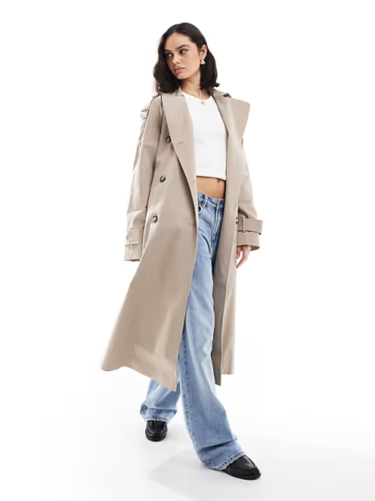 ASOS DESIGN Tall Longline Trench Coat. Picture: ASOS.