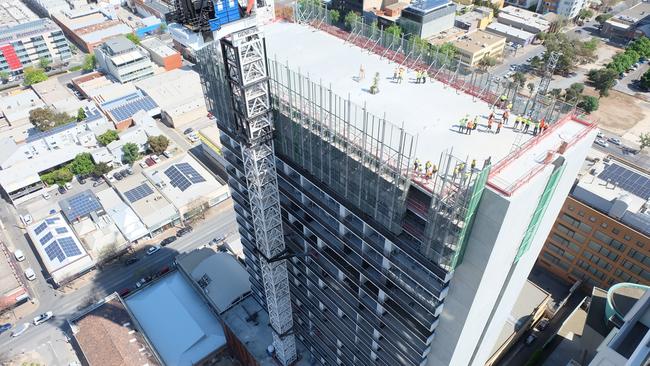 Flagship Project’s Penny Place apartments behind the Federal Court precinct. Picture: Supplied by Maxcon