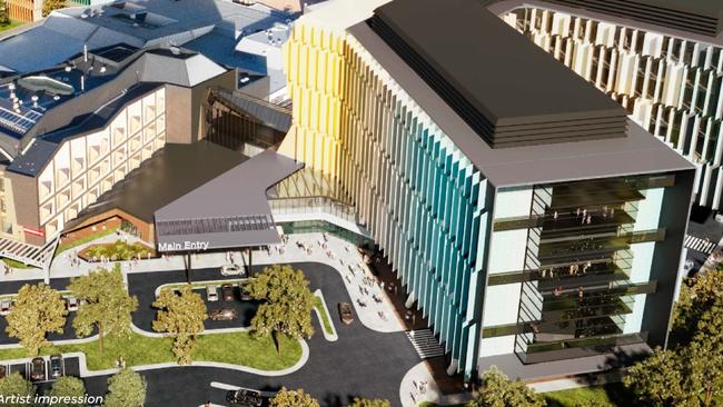 Proposed $562 million expansion will include an 11-story building housing an extra 120 beds and speciality services. Source: Supplied