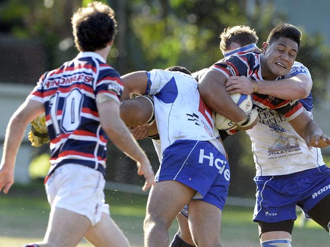 Tala Gray in action for Easts against Eastwood in the Shute Shield rugby at Woollahra Oval. Picture: Craig Wilson