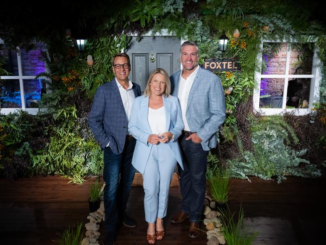 Andrew Winter, Wendy Moore and Dennis Scott attending the Selling Houses Australia Season 14 Launch event at Hinchcliff House, Sydney. Photo by James Gourley/Foxtel