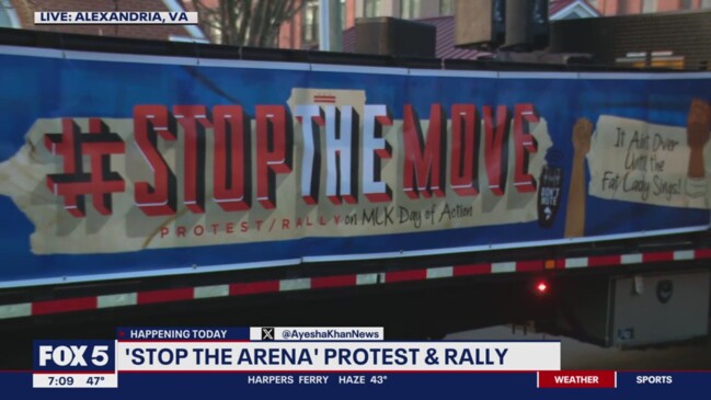 ‘STOP THE ARENA’ community members protest Capitals & Wizards relocation