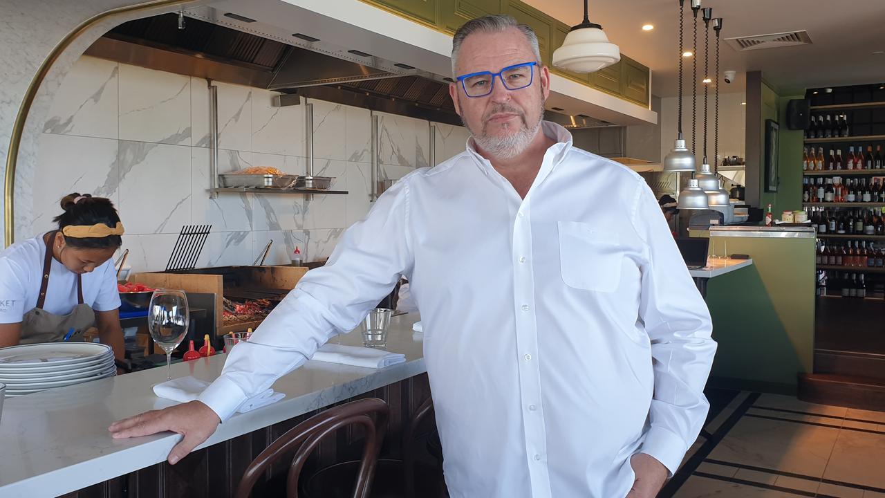 Chef and businessman Tony Kelly inside the newly opened Market Bistro in the Maroochydore CBD's Foundation Place. Picture: Matty Holdsworth