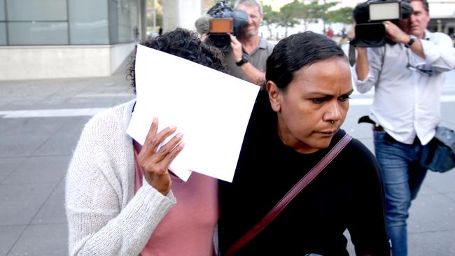 Dina Bond leaves the Supreme Court after being granted parole late yesterday. She is the mother of dead baby Baden Bond and was sentenced to three years’ jail after pleading guilty to being an accessory after the fact. Picture: AAP/Steve Pohlner.