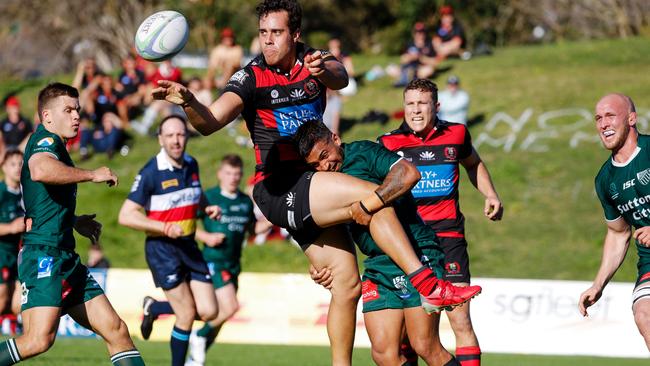 Action in the Norths v Shute Shield game in round nine. Pic Karen Watson.