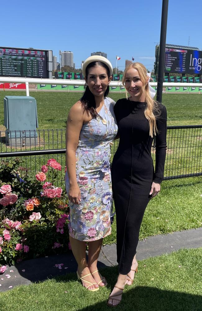 Theresa and Tegan at the 2024 Crown Oaks Day, held at Flemington Racecourse. Picture: Gemma Scerri