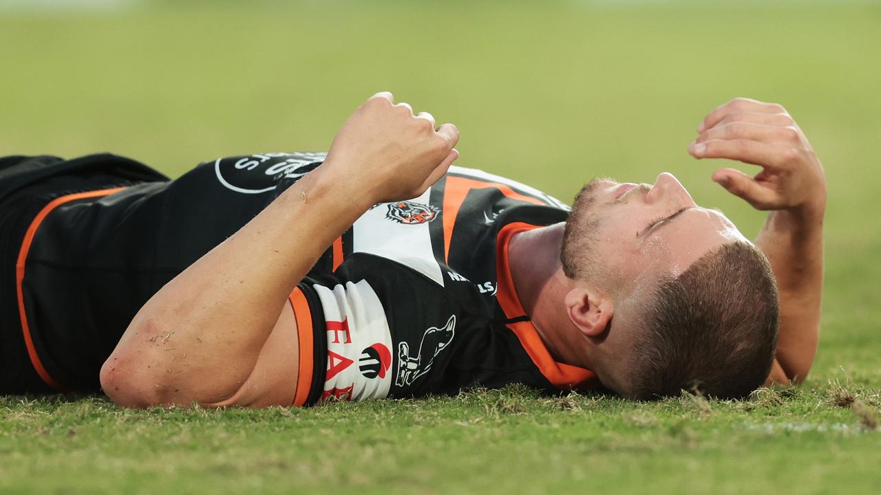 Adam Doueihi suffered his third major knee injury against the Eels last year. Picture: Mark Metcalfe/Getty Images