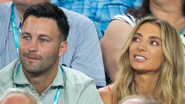 Jimmy Bartel will be on the breakfast show. Pictured with wife Nadia Bartel at the 2018 Australian Open.