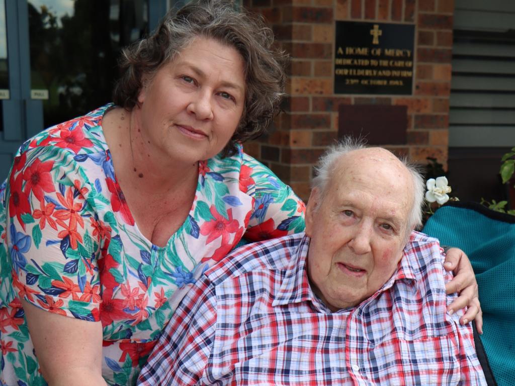 Alison Horn with her uncle, John Martin, who was told he needs to find somewhere else to live.