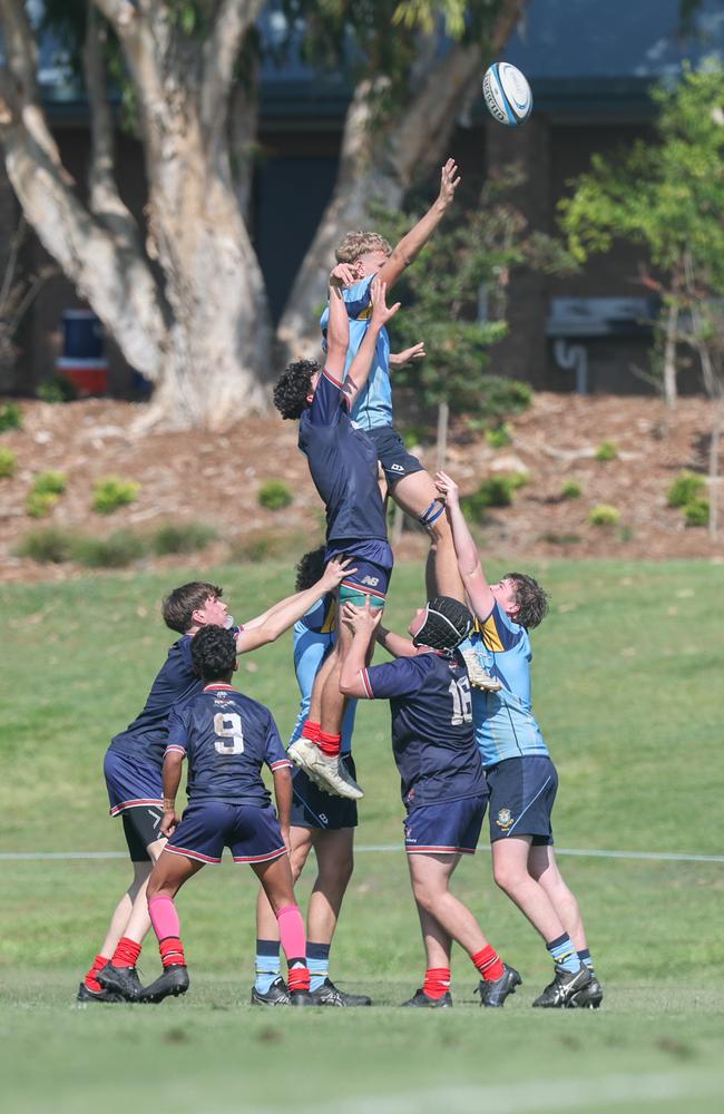 TAS First XV rugby action between St Columban's and Canterbury on Saturday, May 24, 2025. Picture Stephen Archer.