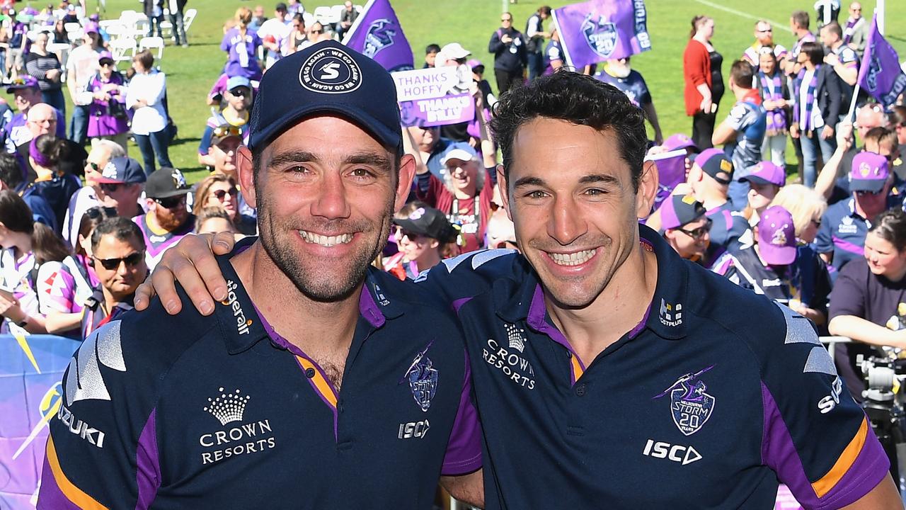 Cameron Smith and Billy Slater will be immortalised with statues this season.