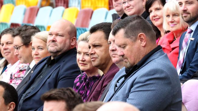 Mourners at the funeral for MP Duncan Pegg. Picture: Liam Kidston