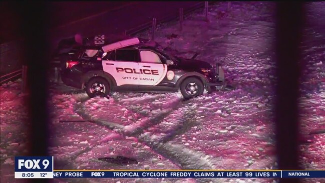 Eagan squad car involved in crash on I-35E