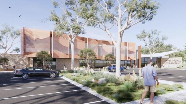 Artist impressions for the proposed $52m Mount Barker Regional Aquatic and Leisure Centre.