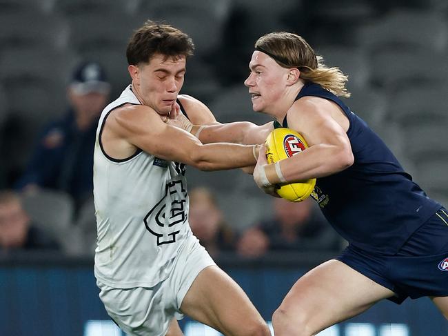 It will be Reid’s first game back from a concussion suffered in the AFL Academy match against Carlton’s VFL program. Picture: Michael Willson