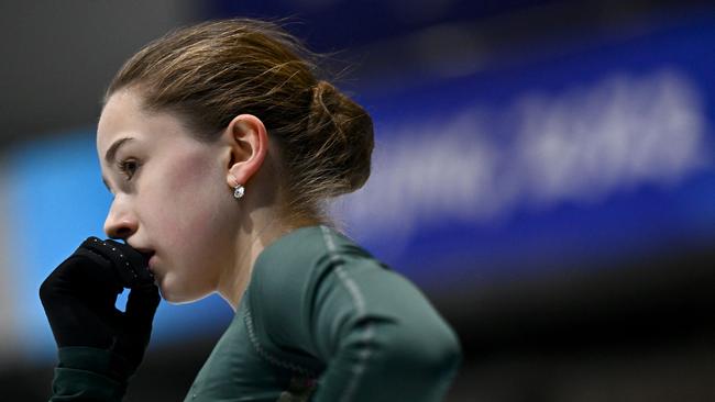 Russian figure skater Kamila Valieva during a training session this week. Picture: Anne-Christine POUJOULAT/AFP