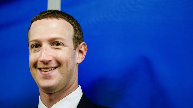 Founder and CEO of US online social media and social networking service Facebook Mark Zuckerberg reacts upon his arrival for a meeting with European Commission vice-president in charge for Values and Transparency, in Brussels, on February 17, 2020. (Photo by Kenzo TRIBOUILLARD / AFP)